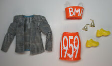 Jaqueta BMR1959 Second Wave Outfit Houndstooth plissada tubo saia superior, usado comprar usado  Enviando para Brazil