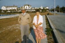 35mm Slide 1950s Red Border Kodachrome Older Couple Posing Ormond Beach Florida for sale  Shipping to South Africa