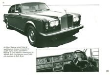 Occasion, Publicité ancienne automobile Rolls-Royce Silver Shadow issue de livre 1981 d'occasion  France