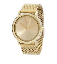 MOVADO BOLD MEN'S GOLD CHAMPAGNE DIAL MESH BRACELET SWISS WATCH 3600791 for sale  Shipping to South Africa
