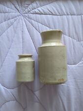 Pair Of Antique Cream Stoneware Ink Bottles for sale  Shipping to South Africa