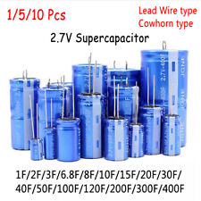 Capacitor Farad azul 1/5/10 peças 2.7V 1F~400F cilíndrico tipo R supercapacitor comprar usado  Enviando para Brazil