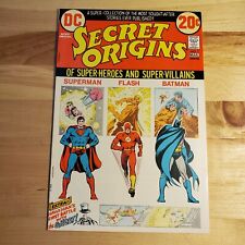 DC COMICS - SECRET ORIGINS- SUPERMAN, FLASH & BATMAN - NO 1 - 1973 HIGH GRADE! for sale  Shipping to South Africa