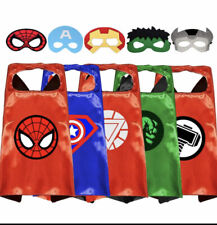 5Pcs Superhero Capes & Masks for Kids Dress Up Costumes,Party Favors, Halloween, used for sale  Shipping to South Africa