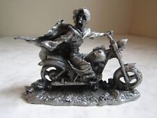 Estatueta esqueleto de motocicleta de metal 4 polegadas de comprimento 3 polegadas de altura tom prata comprar usado  Enviando para Brazil