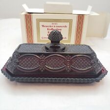 Vtg Avon Covered Butter Dish Cape Cod Collection Ruby Red Glass 1876 with box  for sale  Canada
