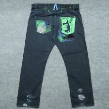 Pantalones de mezclilla G-Unit para hombre 42x34 azul oscuro relajados holgados bordados calle en apuros, usado segunda mano  Embacar hacia Argentina