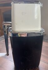 Vintage Black Cream Chrome Swing Away Ice Crusher - Hand Crank Table Model for sale  Shipping to South Africa