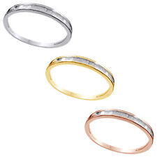 Używany, 10K White Gold Damska 0.15 Ct Baguette Natural Diamond Wedding Band Ring na sprzedaż  Wysyłka do Poland