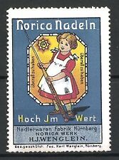Advertising brand Nuremberg, Norica needles H.J. Wenglein, girl holds large needle  for sale  Shipping to South Africa