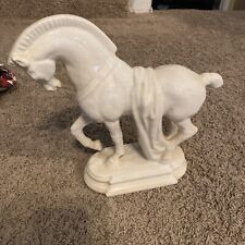 VTG. Large Mid-Century Ceramic Snow White Trojan War Horse Statue for sale  Shipping to Canada