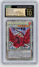 YuGiOh CGC 10 PRÍSTINO Dragón Rosa Negro Cuarto de Siglo Secreto Raro TN23-EN014 segunda mano  Embacar hacia Mexico