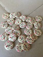 Wooden craft buttons for sale  ALFRETON