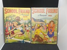 2 x School Friend Annuals 1954 & 1955 Book Vintage  for sale  AXMINSTER
