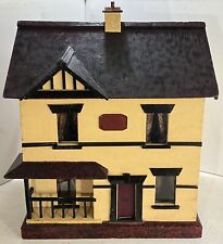 VINTAGE 1950s HANDMADE WOODEN ‘FIVE POUND HOUSE’ DOLLS HOUSE WITH VERANDAH for sale  Shipping to South Africa