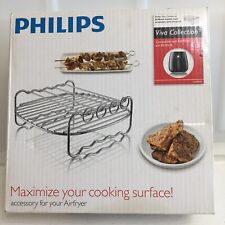 Philips Airfryer Viva Collection Double Layer Rack  W/4 Skewers HD9904 for sale  Shipping to South Africa