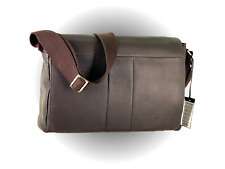 Brown leather messenger for sale  CONSETT