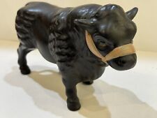 Used, Vintage Black Angus Bull Figurine Cow Bulls 9x6 Brangus Bull large for sale  Shipping to South Africa