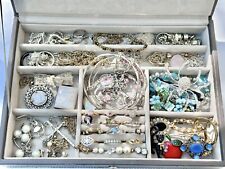 Costume Jewellery Vintage Modern Job Lot Bundle Inc 925 Silver In Stacker Box for sale  Shipping to South Africa
