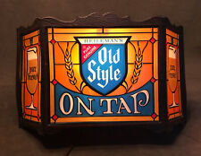 RARE Vtg 1970 s Heilemans Old Style ON TAP Faux Stained Glass Lighted Beer Sign for sale  Shipping to Canada