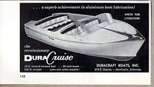 1956 Print Ad Dura-Cruise 19 ft Boats DuraCraft Inc Monticello,AR for sale  Shipping to South Africa