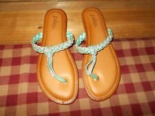 Sandálias chinelos femininas Palms azul bebê/bling tamanho 8 M novas com etiquetas, usado comprar usado  Enviando para Brazil