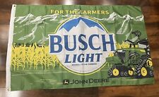 3x5’ John Deere Busch Light For The Farmers 9RX Flag Banner Garage Man Cave NEW!, used for sale  Shipping to South Africa