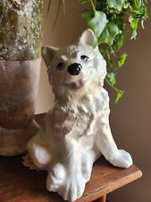 Estatueta Husky Dog cerâmica branca feita no Tennessee 9" vintage  comprar usado  Enviando para Brazil