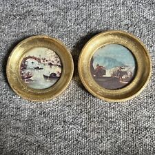 2 Vintage Framed Prints Circular, used for sale  Shipping to South Africa