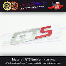 Maserati GTS emblema cromado logotipo vermelho emblema tronco emblema Ghibli Quattroporte fabricante de equipamento original comprar usado  Enviando para Brazil