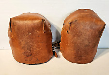 Vintage Leather Knee Pads McGuire-Nicholas #309 Saddle Leather Straps Buckles for sale  Shipping to South Africa