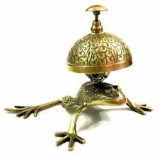 Brass Beautiful Counter Table Bell Nautical Frog Design Desk Unique Call Bell segunda mano  Embacar hacia Argentina