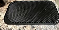 Used, Reversible Cast Iron Grill Griddle Pan Ribbed/Flat - Stove Top Fry Black-MINT! for sale  Shipping to South Africa
