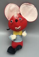 Usado, Topo Gigio Mouse Italiano Pelúcia Feito no Japão Brinquedo de Pelúcia Vintage Vermelho Amarelo comprar usado  Enviando para Brazil