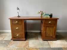Used, Vintage Pedestal Writing Desk Study Solid Hardwood for sale  Shipping to South Africa