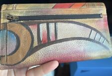 Painted leather wallet for sale  New York