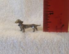 Estatueta miniatura de cachorro Dachshund/Wiener de estanho, usado comprar usado  Enviando para Brazil