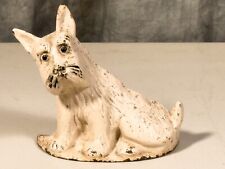 Vintage Antique Cast Iron Scottish Terrier Scotty Scottie Dog Listen Door Stop for sale  Shipping to South Africa