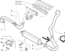Manicotto intercooler turbo usato  Rionero In Vulture