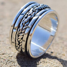 Solid 925 Sterling Silver Spinner Ring Mother's Day Jewelry All Size AM-97 for sale  Shipping to South Africa