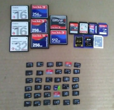 Bulk Memory Lot of 51 Micro SD, SD & CompactFlash  Cards   -  (16MB - 256GB), used for sale  Shipping to South Africa