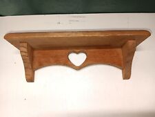 Vintage Handmade Wooden Small Shelves With Heart Cut Out for sale  Shipping to South Africa