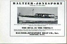 1938 Print Ad Baltzer-Jonesport 38' Single Cabin Boats Medford,MA for sale  Shipping to South Africa