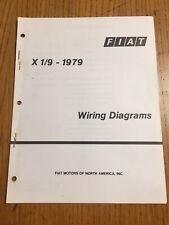 Diagramas de cableado esquemáticos Fiat X 1/9 1979 fabricante de equipos originales servicio de puesta a punto manual de reparación 79 segunda mano  Embacar hacia Argentina