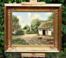 Osvald Karms (1885-1972) rural landscape, oil on canvas painting from Denmark comprar usado  Enviando para Brazil