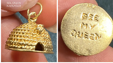 Used, 14k Gold "BEE MY QUEEN" Honey Bee + Hive Pendant *Video* for sale  Shipping to South Africa