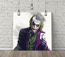 Heath Ledger Joker art. a muro quadrato effetto GALLEGGIANTE/telaio/Poster STAMPATI-VERDE usato  Spedire a Italy