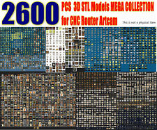 2600pcs 3D Model STL MEGA HUGE SET Picture Decor Animal for CNC Aspire Artcam  for sale  Shipping to South Africa