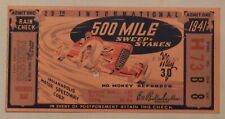 1941 Indy 500 IMS Reserved Seat Ticket - Grandstands w/Rain Check SHARP for sale  Shipping to South Africa