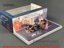 Tło i podstawa Fotokartka Red Bull F1 RB16B Max Verstappen Abu Zabi 1:43 Spark, używany na sprzedaż  Wysyłka do Poland
